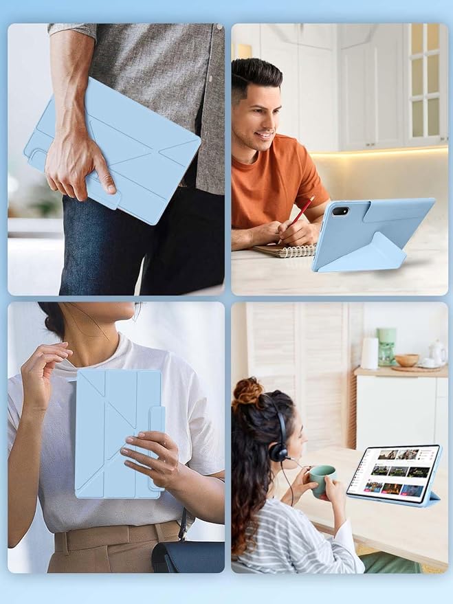 Case for OnePlus Pad 3 Tablet 13.2inchNOUKAJU Tablet Protection CoverAdjustable BracketDrop-ResistantAnti-ScratchProtection Case for OnePlus Pad 3 Tablet(Blue)