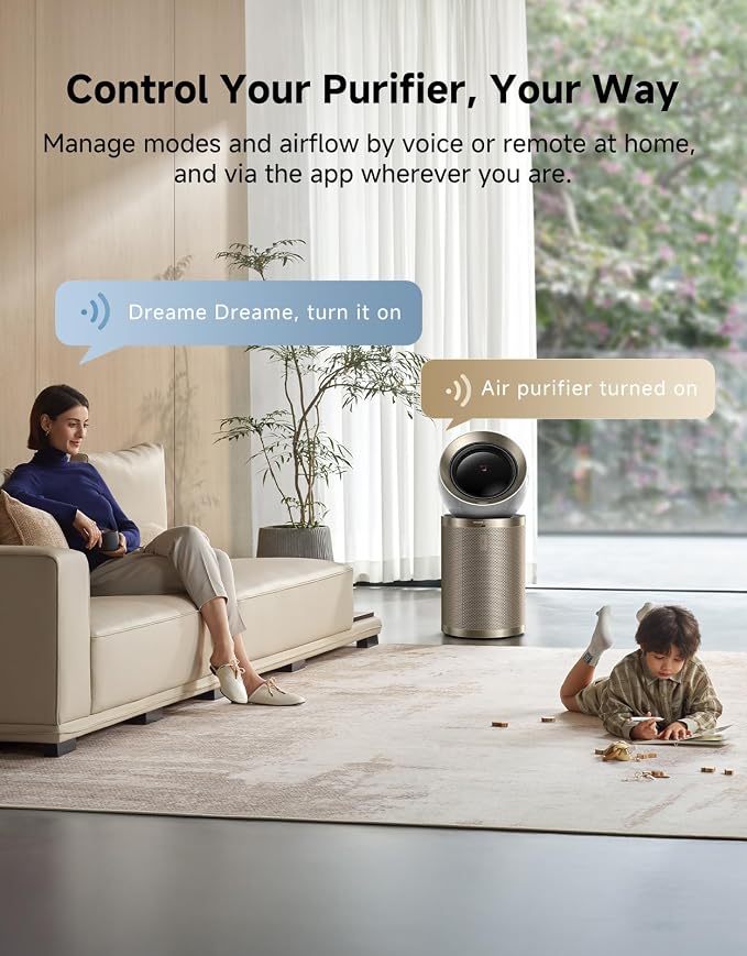 Dreame Smart Air Purifier PM10 for Home Large Room, Cleans 7, 534 ft² in One