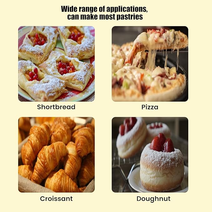 WYDDDARY 110V Commercial Dough Sheeter, Vertical Dough Laminator with 80.7"*20" Conveyor Belt, Adjustable Thickness 0.04"-1.96", Stainless Steel Pastry Roller for Bakery Croissant Pizza