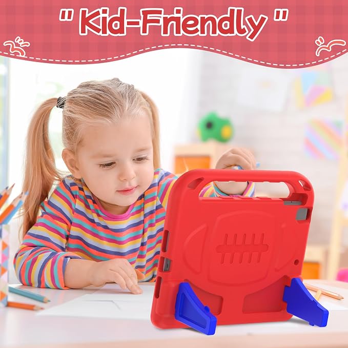 BMOUO Kids Case for iPad 9th/8th/7th Generation (iPad 10.2 Inch 2021/2020/2019) with Built-in Screen Protector Durable Shockproof Handle Stand iPad 9th 8th 7th Generation Case for Kids Black
