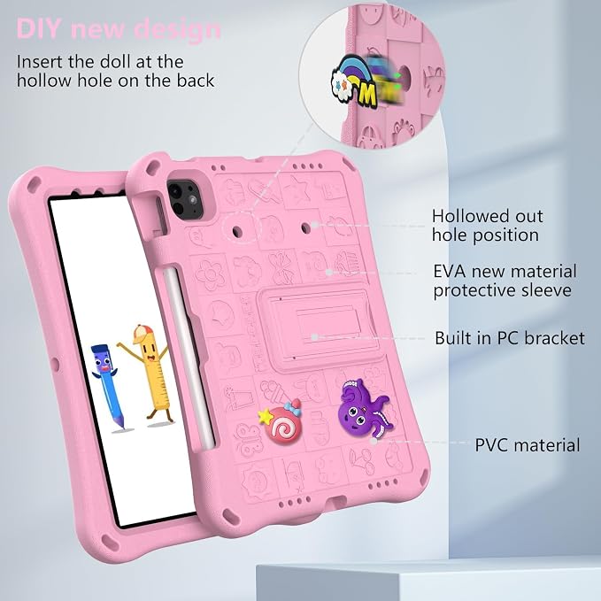 Case for iPad 10.2 Inch 2021/2020/2019/ iPad Pro 10.5 Inch/Air 3rd Gen (2019) Shoulder Strap Kickstand Children Friendly Anti-Scratch Shockproof Case Lightpurple