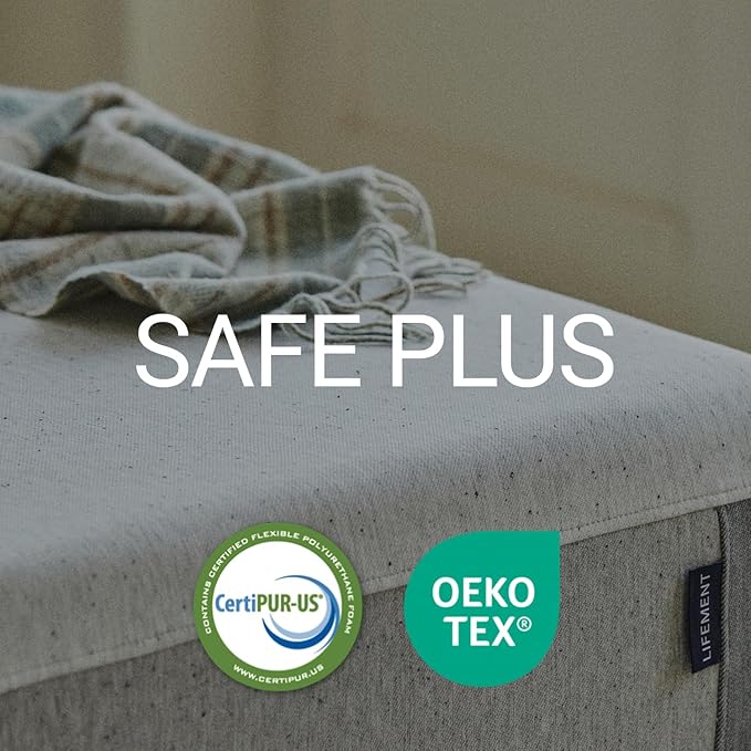 LIFEMENT Full Mattress 12 Inch, Essential Graphite Infused Memory Foam Bed | Medium Firm, Fiberglass Free, Cooling Pressure Relief | CertiPUR-US & Oeko-TEX Certified, Mattress in a Box