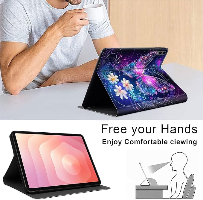 Case for Samsung Galaxy Tab A11 Plus 2026 &amp Galaxy Tab A9+ 11 Slim Smart Stand Cover with Auto Wake/Sleep Shockproof Protective Shell for Work &amp School Astronaut