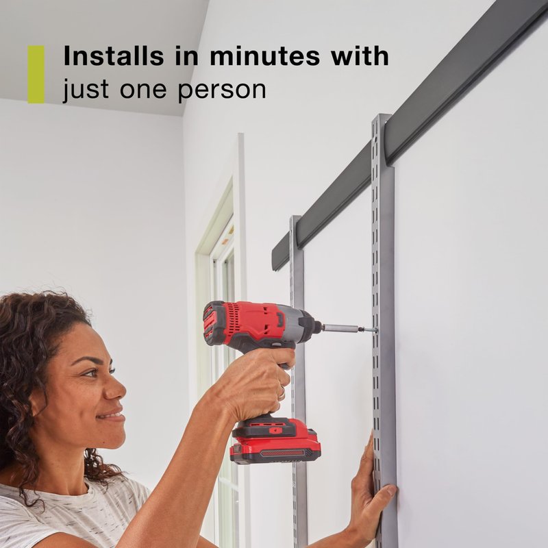 Rubbermaid Fasttrack Rail Storage 36"x12" 3-Shelf Kit, 350 lbs. Per Shelf, for Home/Garage/Shed/Workshop Organization