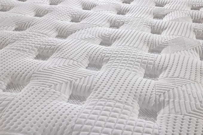 Ottomanson King 12” Eurotop Hybrid Mattress - Premium Quilted Cover - Made in USA - Medium-Firm Support - Individually Pocketed Coils & CertiPUR-US Foam - Fiberglass-Free - Bed in a Box
