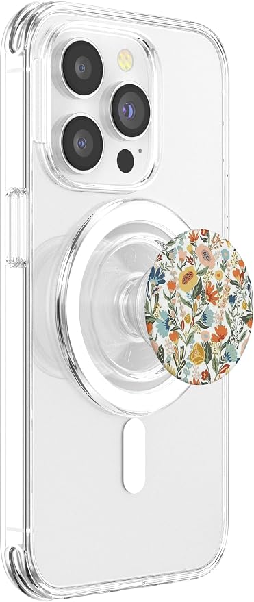 Cute Floral Teal Hibiscus Pattern On White Pop Mount Socket PopSockets Adhesive PopGrip