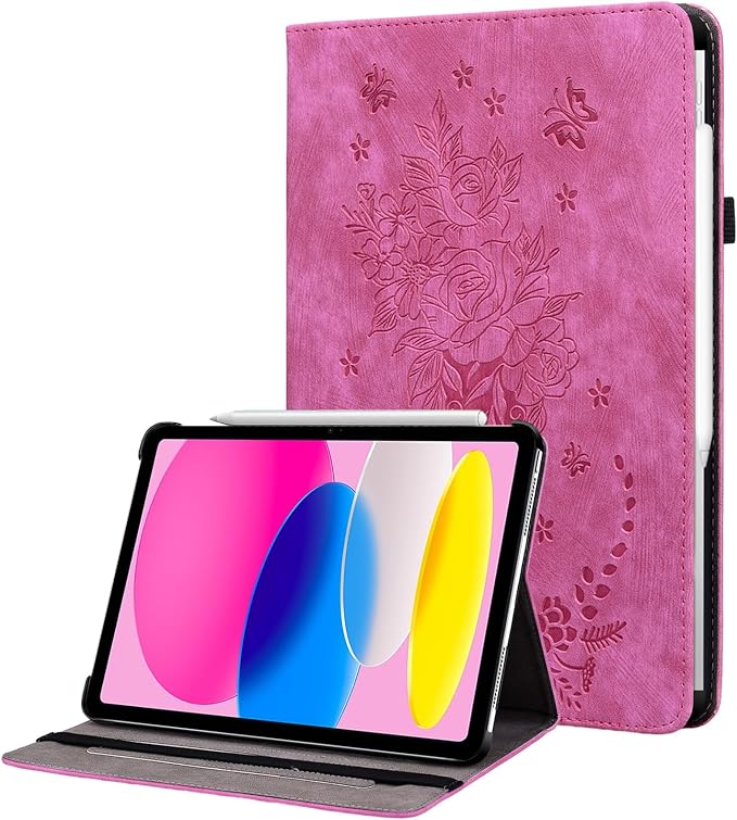 Case for iPad (A16) 11th Generation 11 Inch 2025 iPad 10th Generation 10.9 inch 2022 Auto Wake/Sleep Multi-Angle Flip PU Leather Cover with Pencil Holder Blue