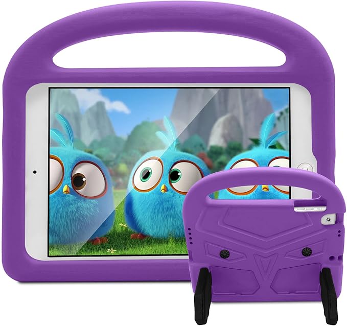Kids Case for iPad 6th/5th Generation iPad 9.7 inch 2018/2017 and iPad Air 1/Air 2 Case with Handle/Kickstand EVA Foam Shockproof Stand Cover for iPad Air 1st/2nd Gen/iPad Pro 9.7Black Bird