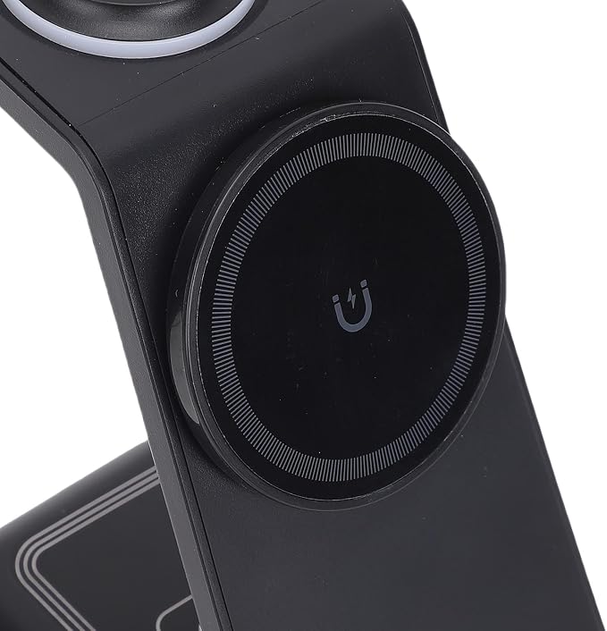 3 in 1 Magnetic Wireless Charging Station15W Fast Charger for Phones with 360 Adjustable Stand Multiple Protections