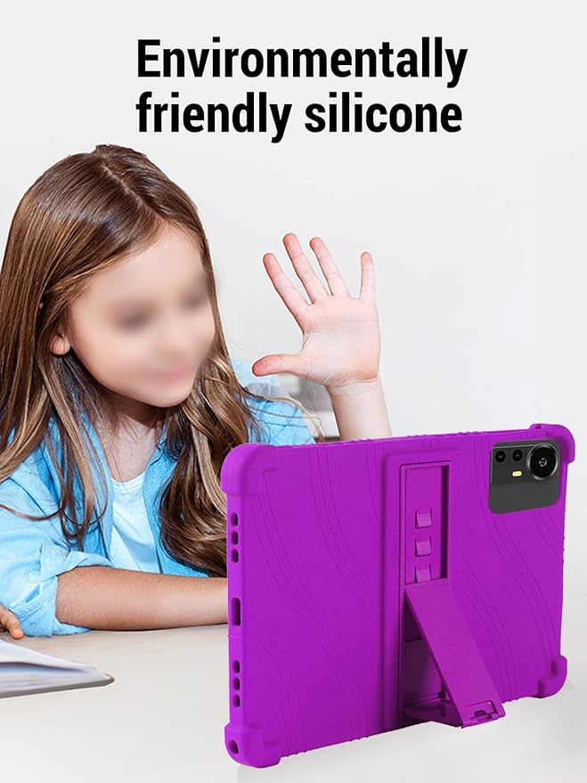 for Bnegynng CP31M 10 inch Tablet Protective case Shockproof Lightweight Silicone Protective Cover with Stand Child-Friendly Protection Easy to Clean DesignBlack