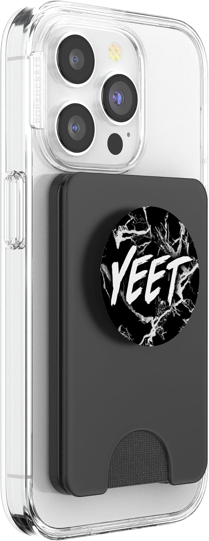 Cool Yeet Saying Design Funny Pop Up Gift for Kids on Black PopSockets Adhesive PopGrip