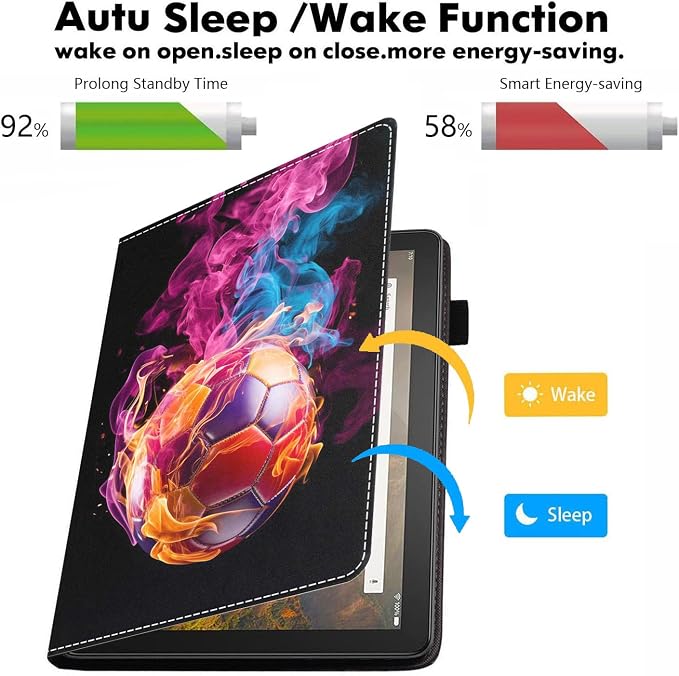 Case for Amazon Kindle Fire HD 8/Fire HD 8 Plus Tablet (12th/10th Generation 2024/2022/2020 Release) - PU Leather Folio Cover with Smart Auto Wake/Sleep Bald Eagle