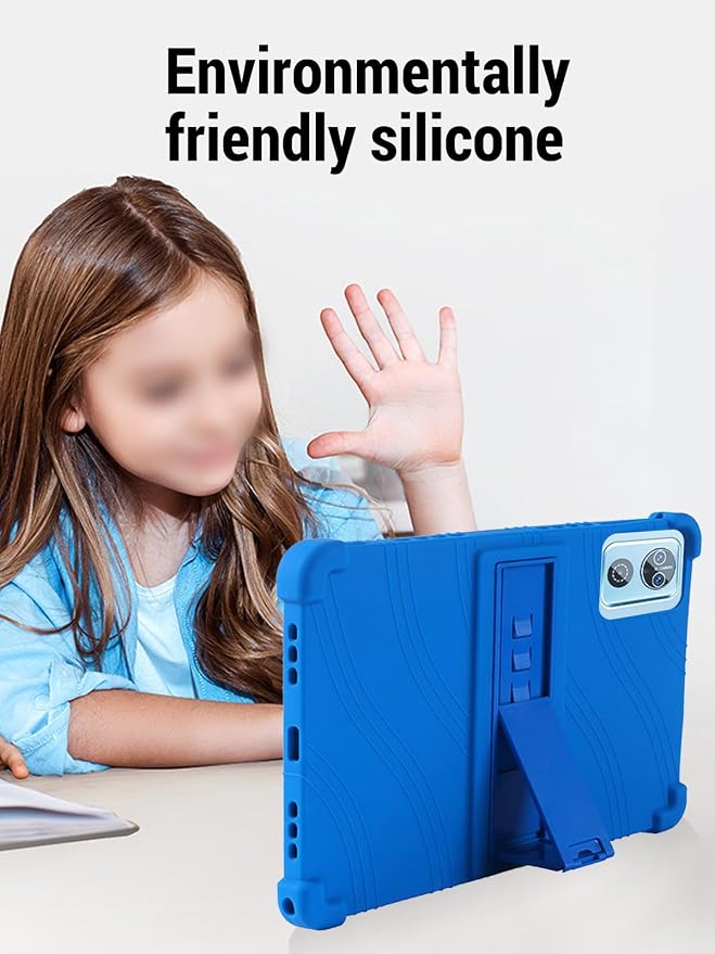 for DEERTiME E15 10 inch Android 15 Tablets Protective caseShockproof Lightweight Silicone Protective Cover with StandChild-Friendly ProtectionEasy to Clean DesignBlack