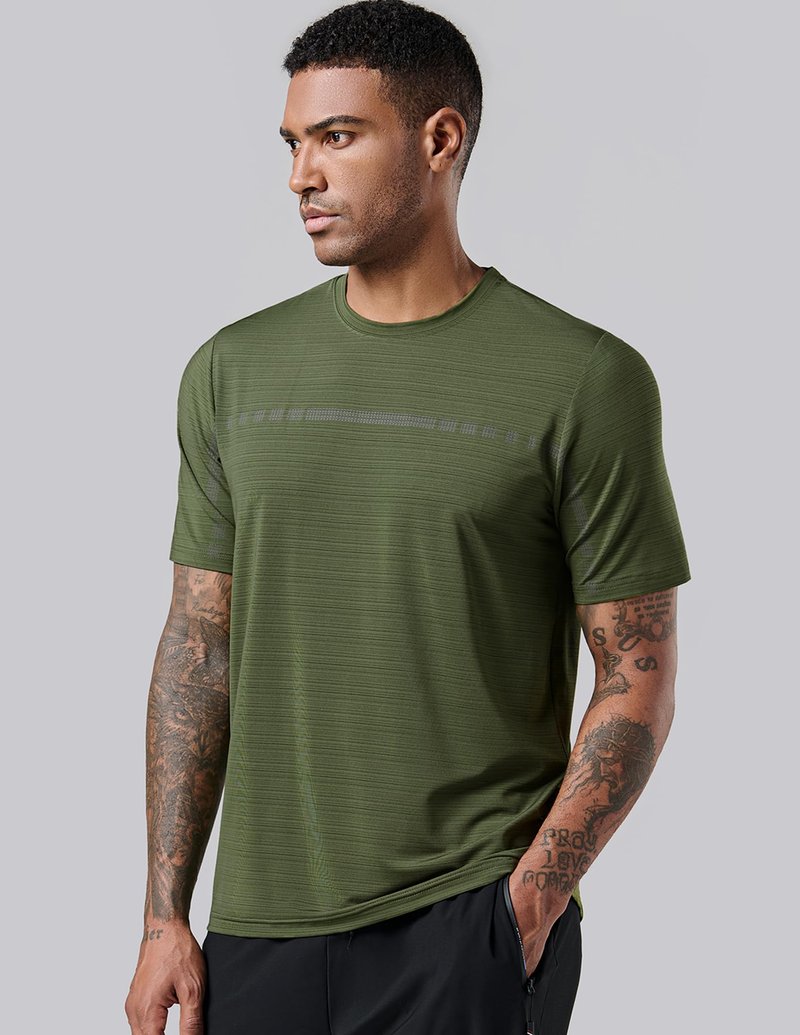 5 Pack Men’s Active Quick Dry Crew Neck T Shirts | Athletic Running Gym Workout Short Sleeve Tee Tops Bulk (Set 16, Small)