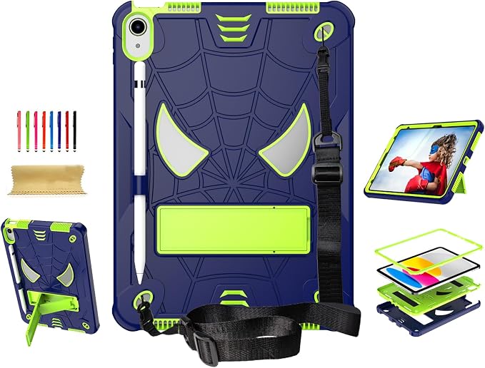 Dteck for iPad Air 3rd Gen (2019) / iPad Pro (2017) Case 10.5 Shockproof Protective Case with Kickstand Hard Plastic Shell 3-Layer Protection Drop Proof Sturdy Rugged Tablet Cover (Aqua+Rose)