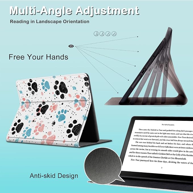 for 6 Kindle 2024 and 2022 (11th Generation) Case Slim Lightweight Smart Cover Case with Auto-Wake/Sleep for Kindle 2024Bald Eagle Flag