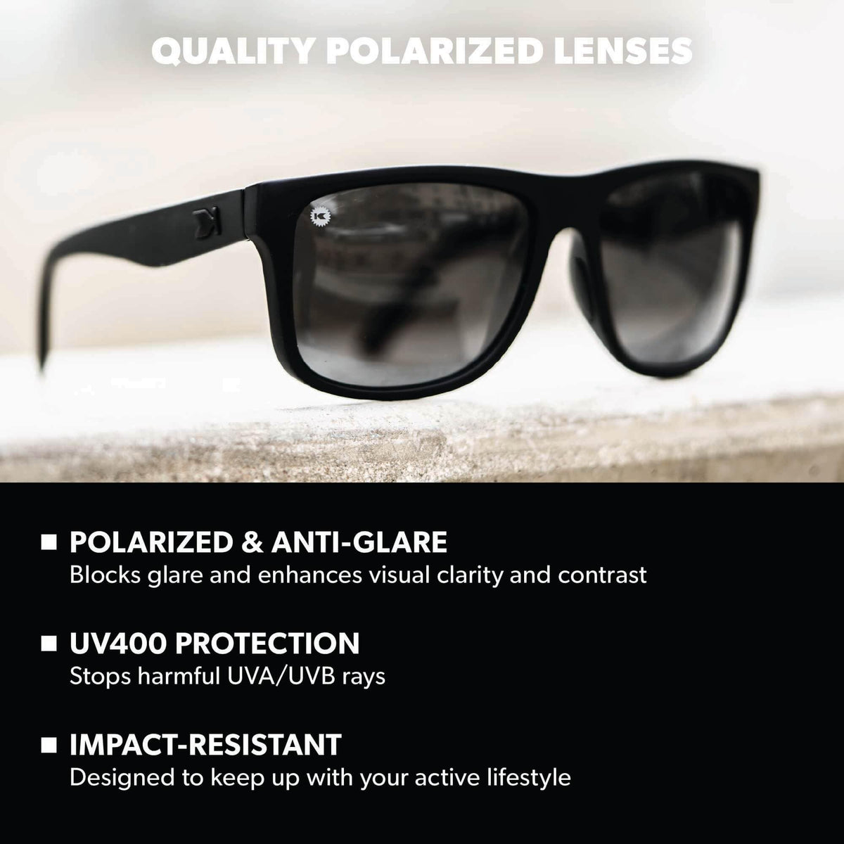 Knockaround Large Polarized Sunglasses for Men & Women - UV400 Protection