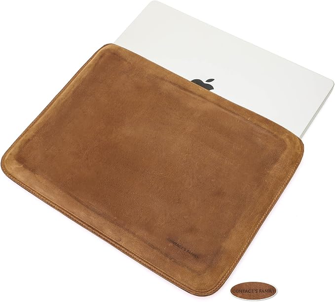Top Grain Leather 12.9 Tablet Sleeve Slim Protector Vintage Design Fully Handmade Compatible with 12.9 iPad Pro 3/4/5/6 Gen Fits A2233 A2069 A2378 A2379 A2461 A2462 Coffee 12.9 Inch