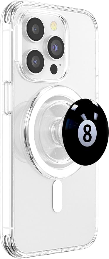 Black 8 Ball Pool Billiard PopSockets Adhesive PopGrip