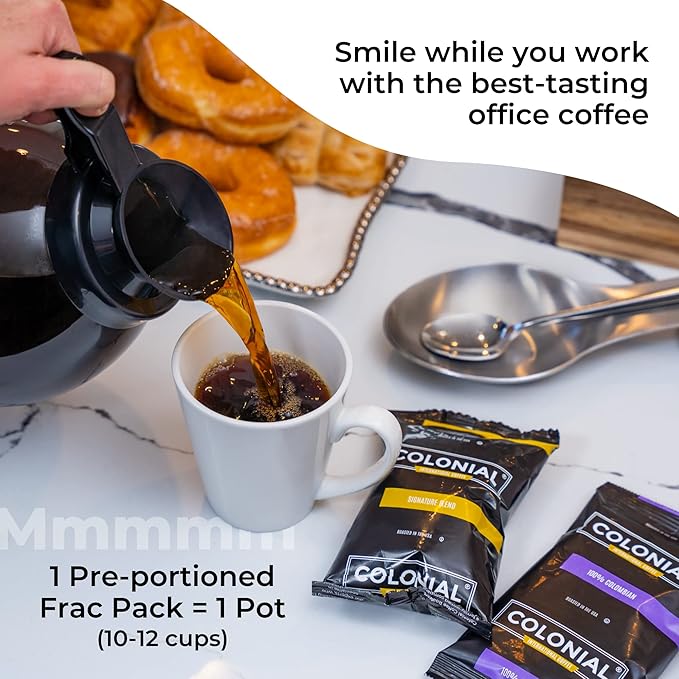 Colonial Coffee High Caffeine Med-Dark Roast Packets, 2.5oz, 100 Ct