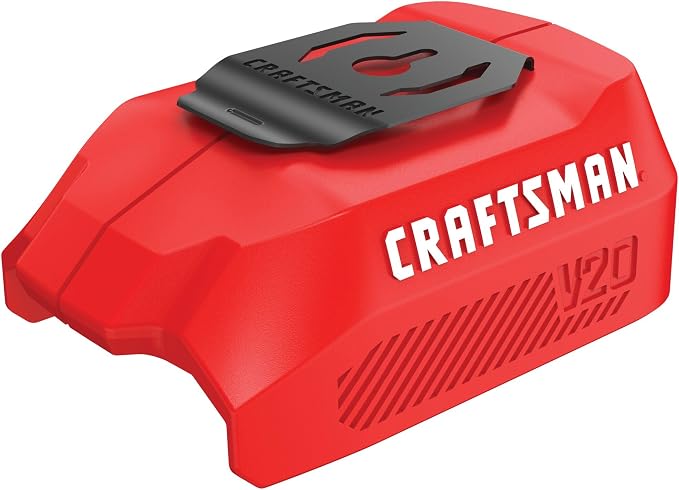CRAFTSMAN V20 USB Adapter USB Power Source for Charging Phone Tablet Batteries and More Bare Tool Only (CMCB002B)