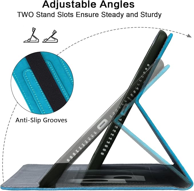 Case for Samsung Galaxy Tab A11+/A11 Plus /A9+/A9 Plus 2025/2023 5G 11 Inch Embossed Lace PU Leather Stand Cover with Elastic Band Card Slots Pen Holder &amp Multi-Angle Viewing - Blue