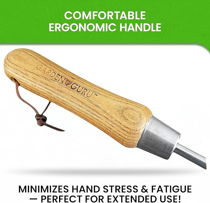 Garden Guru Eco Super Strong Garden Trowel with Ergonomic Wood Handle - 100% Recycled Stainless Steel - Rust Resistant - FSC Certified Wood - Perfect Tool for Gardening Weeding Transplanting & Digging