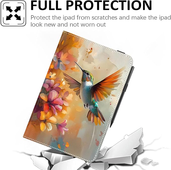 Universal 11 12 Inch Android Tablet Case Slim Fit Standing Cover for 10.9 11 11.5 12 Touchscreen Tablet with Multiple Viewing AnglesBird Tree