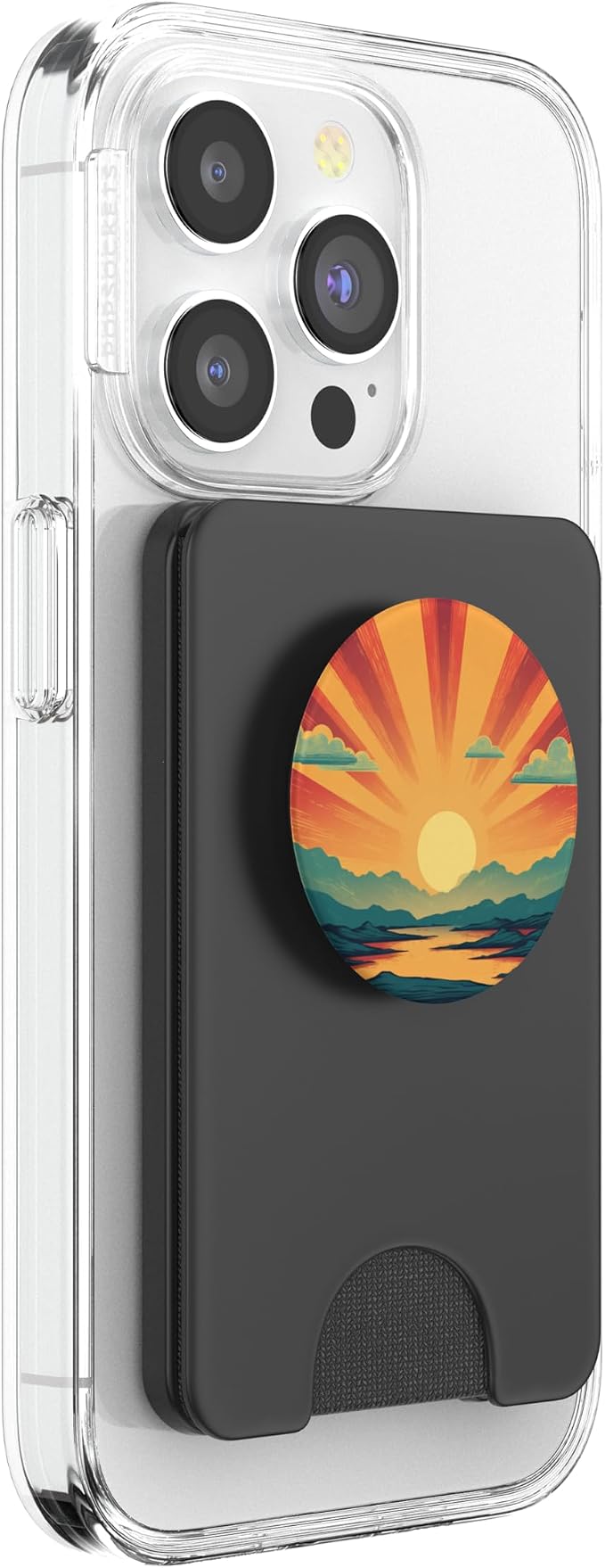 Retro Sunset 70s Sunrise Vintage Sun PopSockets Adhesive PopGrip