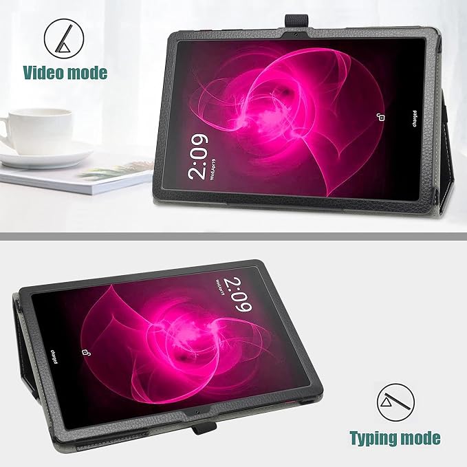 Bige for T-Mobile REVVL TAB 5G CasePU Leather Folio 2-Folding Stand Cover for T-Mobile REVVL TAB 5G 10.36 Inch TabletBlack