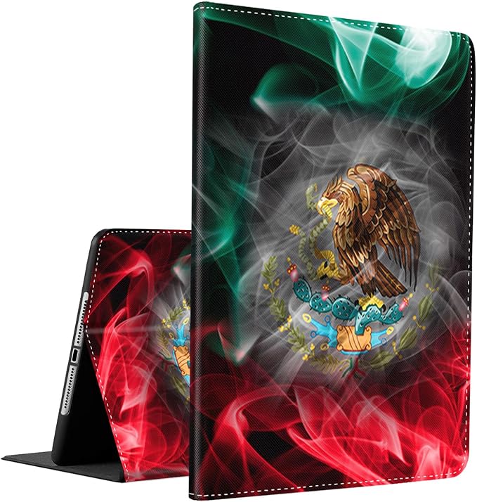 Case for ipad 10th Generation 10.9 inch 2022 iPad 10thMulti-Angle Stand Smart Protective Cover Shockproof Case Auto Sleep/Wake Smoke Flag of Mexico Flag