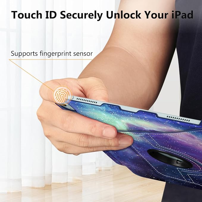Fintie Rotating Case for iPad Air 13-inch M4/M3/M2 (2026/2025/2024) | 360° Swivel Stand Landscape &amp Portrait Viewing Shockproof Protective Cover Pencil Holder Auto Sleep/Wake Black