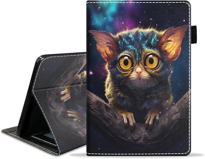 Case for Amazon Fire HD 8/HD 8 Plus Tablet (8 12th/10th Generation 2024/2022/2020 Release) Slim PU Leather Stand Folio Cover with Auto Wake Sleep African Woman Wolf
