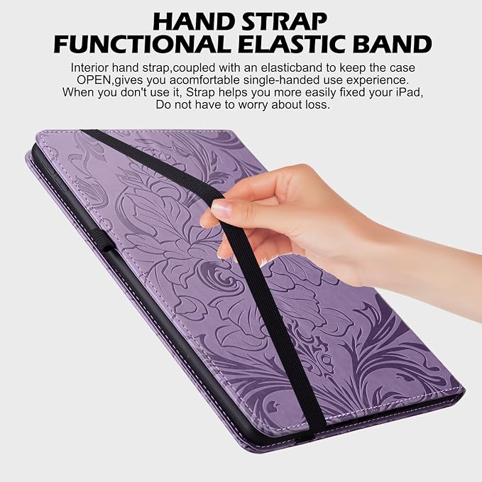 ALILANG Case for Samsung Galaxy Tab A7 10.4-Inch 2022/2020 (SM-T500/ T503/ T505/ T507/T509) Multi-Angle Viewing Protective Tablet Cover with Folding Stand &amp Pencil Holder -Blue
