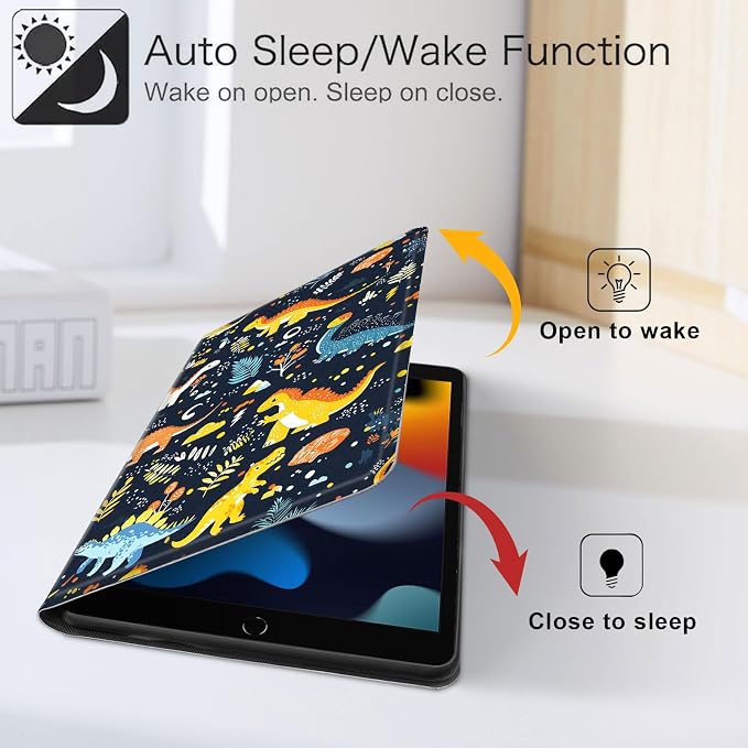 for iPad 11th Generation (A16 2025) 11 / iPad 10th Gen 10.9 2022 Case 360° Rotating PU Leather Stand Cover with Auto Sleep/Wake Shockproof TPU Backl Two Dragons Fighting