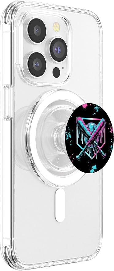 Baseball Ice Cream Drip With Sprinkles Home Plate Youth Boys PopSockets PopWallet for MagSafe