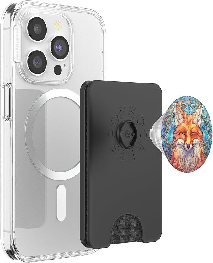 Fox Stained Glass PopSockets Adhesive PopGrip