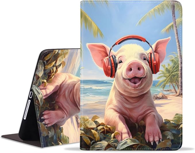 Case for iPad 6th/5th Generation (2018 2017 Model 9.7 Inch) iPad Air 2/Air 1 (9.7 Inch) Slim PU Leather Stand Folio Cover with Auto Wake Sleep African Woman Wolf
