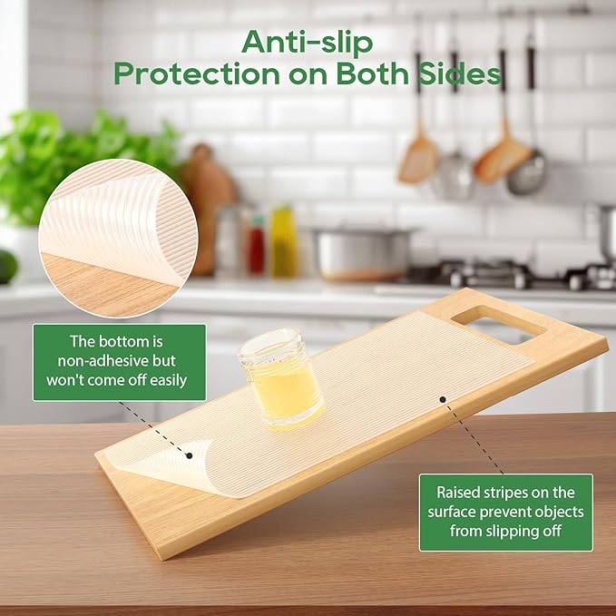 Anoak Shelf Liner - Non-Slip Cabinet Liner, 22 Inch x 30 FT(360 Inch) Durable Waterproof Washable Oil-Proof for Kitchen Cabinet, Shelves, Refrigerator, Storage, Desks, Non Adhesive