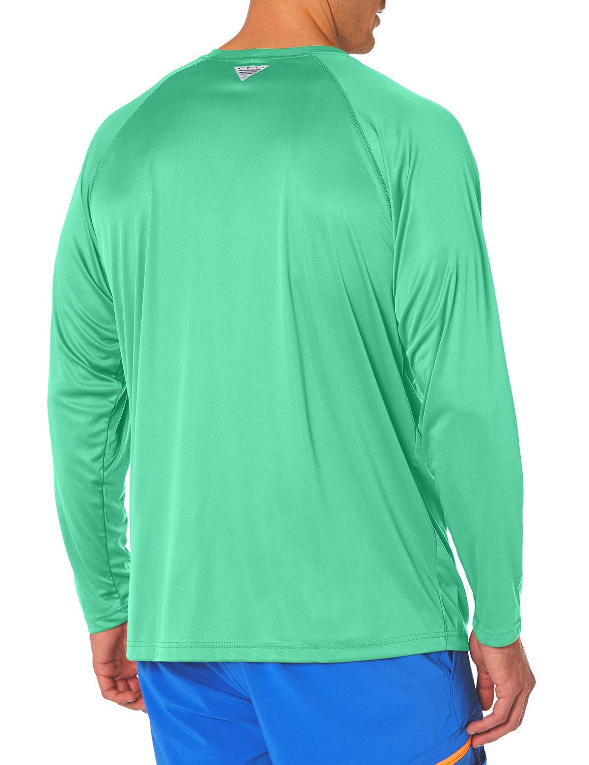 Columbia Men's Big PFG Terminal Tackle UPF 50 Long Sleeve Fishing Shirt, Dark Lime/Sunlit Logo, 3X