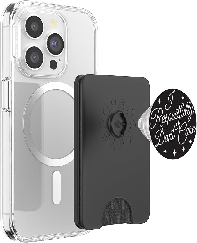 I Respectfully Don’t Care – Funny Quote Meme PopSockets PopWallet for MagSafe