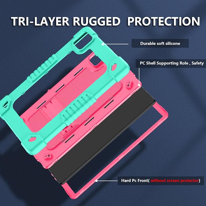 for Revvl Tab 5G Tablet Case 10.36 inch 2023for T-Mobile Revvl Tab 5G Tablet CaseHeavy Duty Shockproof Cover with Strap Kickstand for T-Mobile Revvl Tab 5G 10.36 inch (Black)