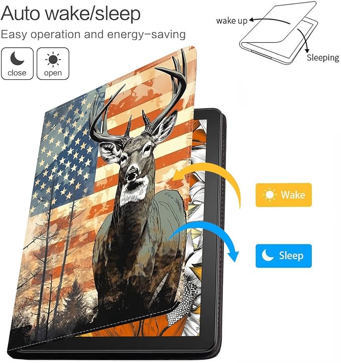 Case for Samsung Galaxy Tab A 8.0 2019 (SM-T290/T295/T297) Slim Lightweight PU Leather Stand Cover with Auto Wake/Sleep for Galaxy Tab A 8.0 Inch Abstract Watercolor Art Dogs