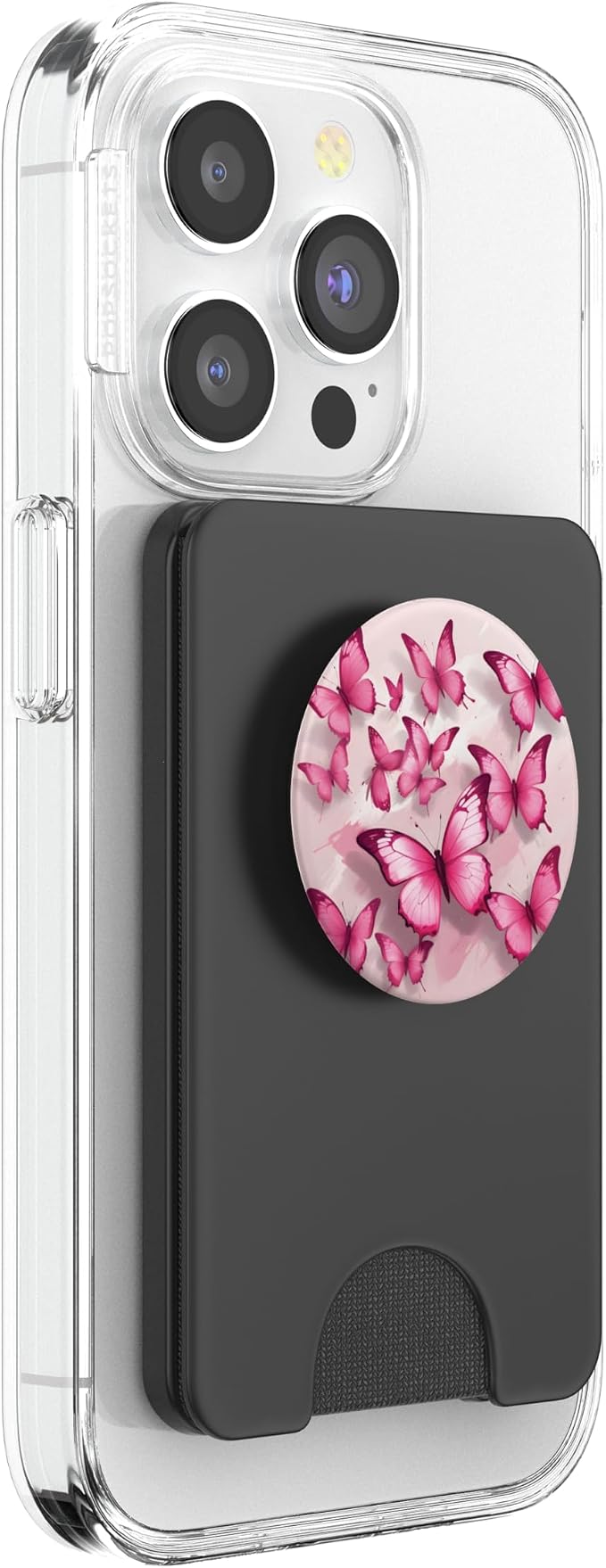 Cute Pink Butterfly Pattern PopSockets Adhesive PopGrip