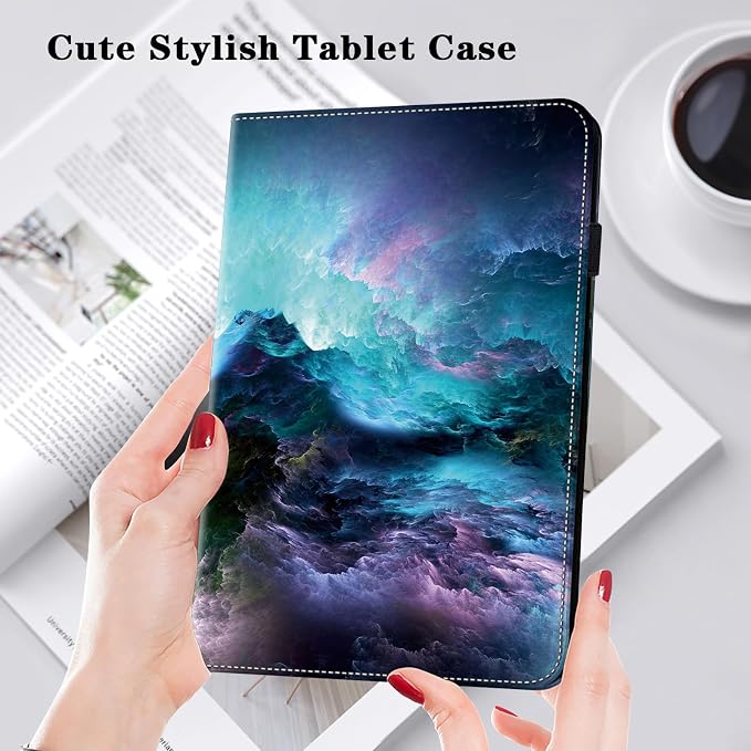 Case for Amazon Fire HD 10 and 10 Plus Tablet (13th/11th Generation 2023/2021 Release)PU Leather Slim Fit Folding Stand Cover - Brown Owl