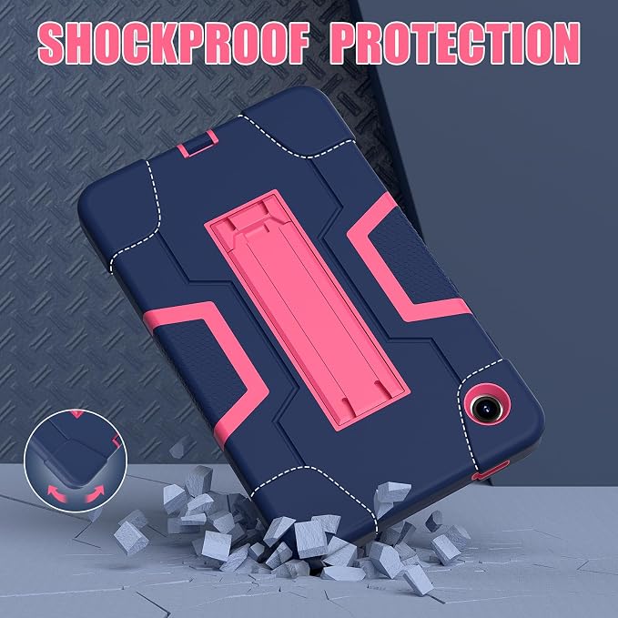 case for Galaxy Tab A9 8.7 2023 Case Hard PC Soft Silicone Kickstand Rugged Heavy Duty High Impact Protective Case for Samsung Galaxy Tab A9 8.7 Inch 2023 SM-X110 SM-X115 Black