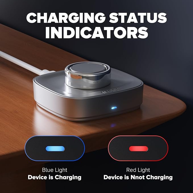 Ring Chager Compatible with Ou-ra Ring4 Fast Charge for Ou-ra Ring Gen 4 of Size 8 Charging Dock with USB-C Cable