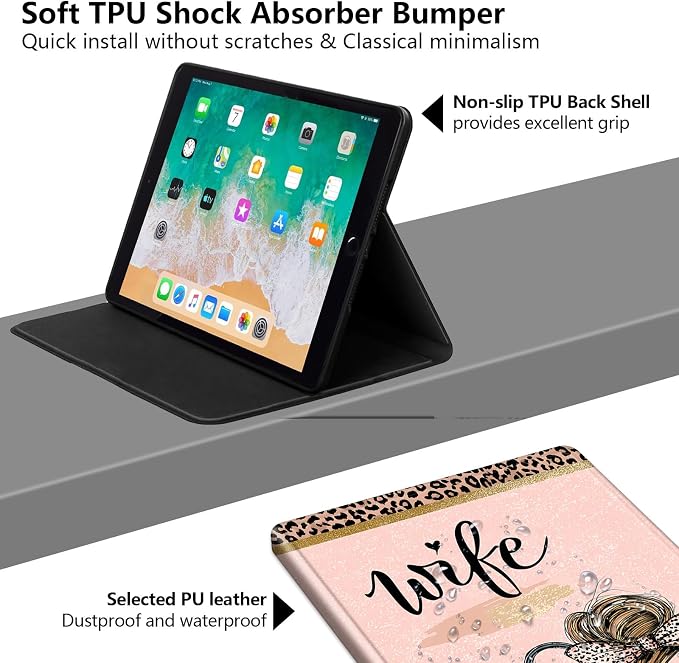for iPad Air 13 Inch Case (M3/M2-2025/2024 Release) Slim iPad 13 Protective Case with Stand Hard Back Shell for iPad Air 13 Auto Wake/Sleep 1776 American Flag with Bullets