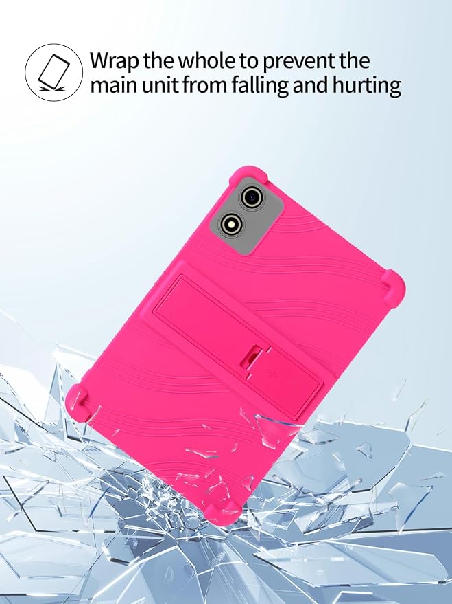 for YLEEBG P30 Android 15 Gaming Tablet10.1 2.5K Ultra Clear Display Tablet Model CaseUYRUREL Soft Silicone Adjustable Stand Cover Lightweight Kids FriendlyBlack.