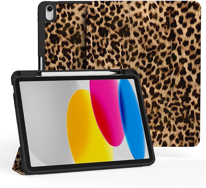Case for iPad 11th Generation A16 Chip (2025) iPad 10th Generation Case 10.9-inch (2022) Trifold Stable Stand Protective Soft TPU Back Cover with Pencil Holder Black